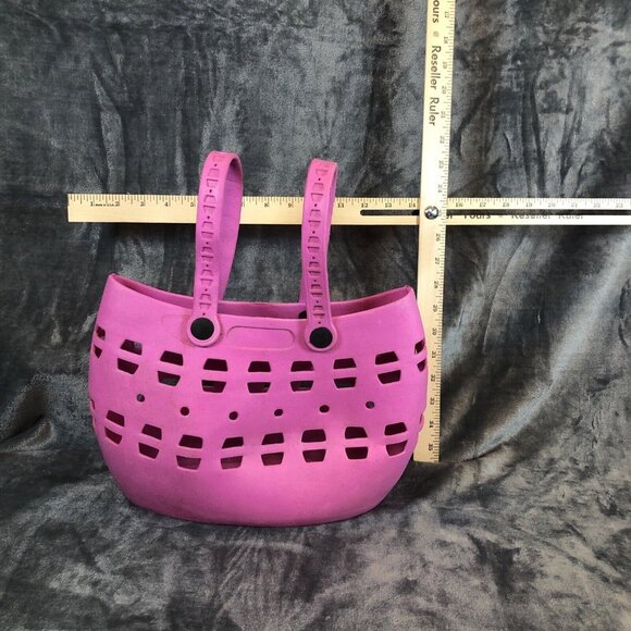 Waterproof Rubber Tote Woman's Medium Size Pink Bag For Women - Picture 5 of 5